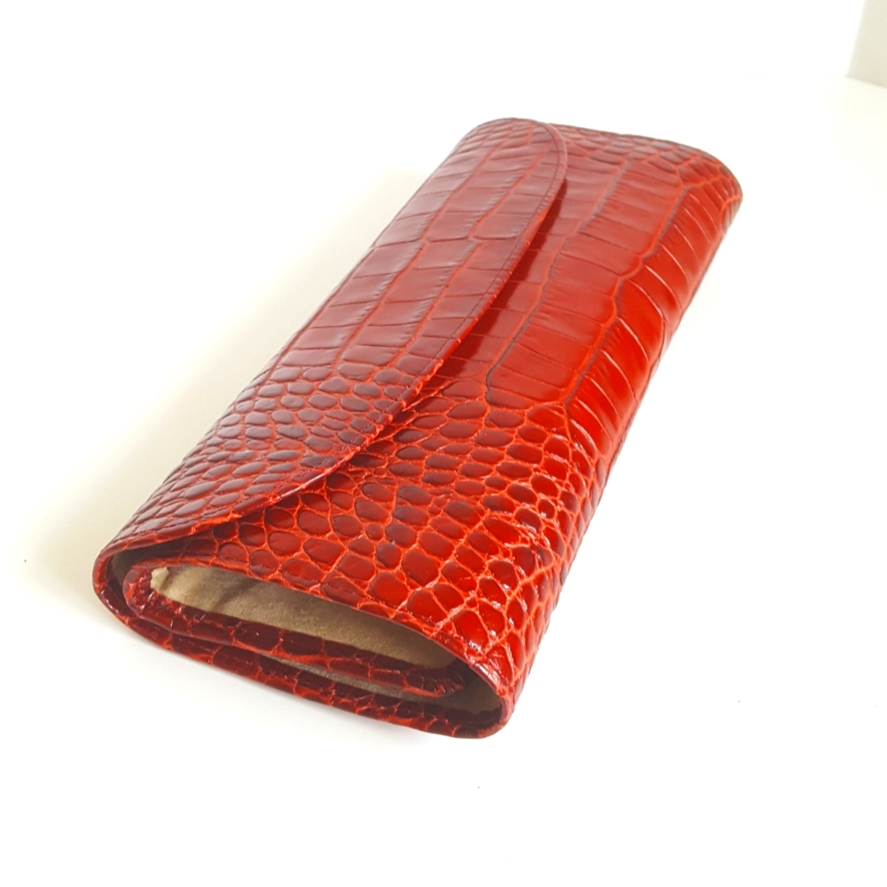 Graphic Image Roll Up Jewelry Leather Travel Case